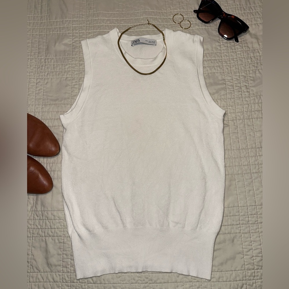 Zara white Top / soft